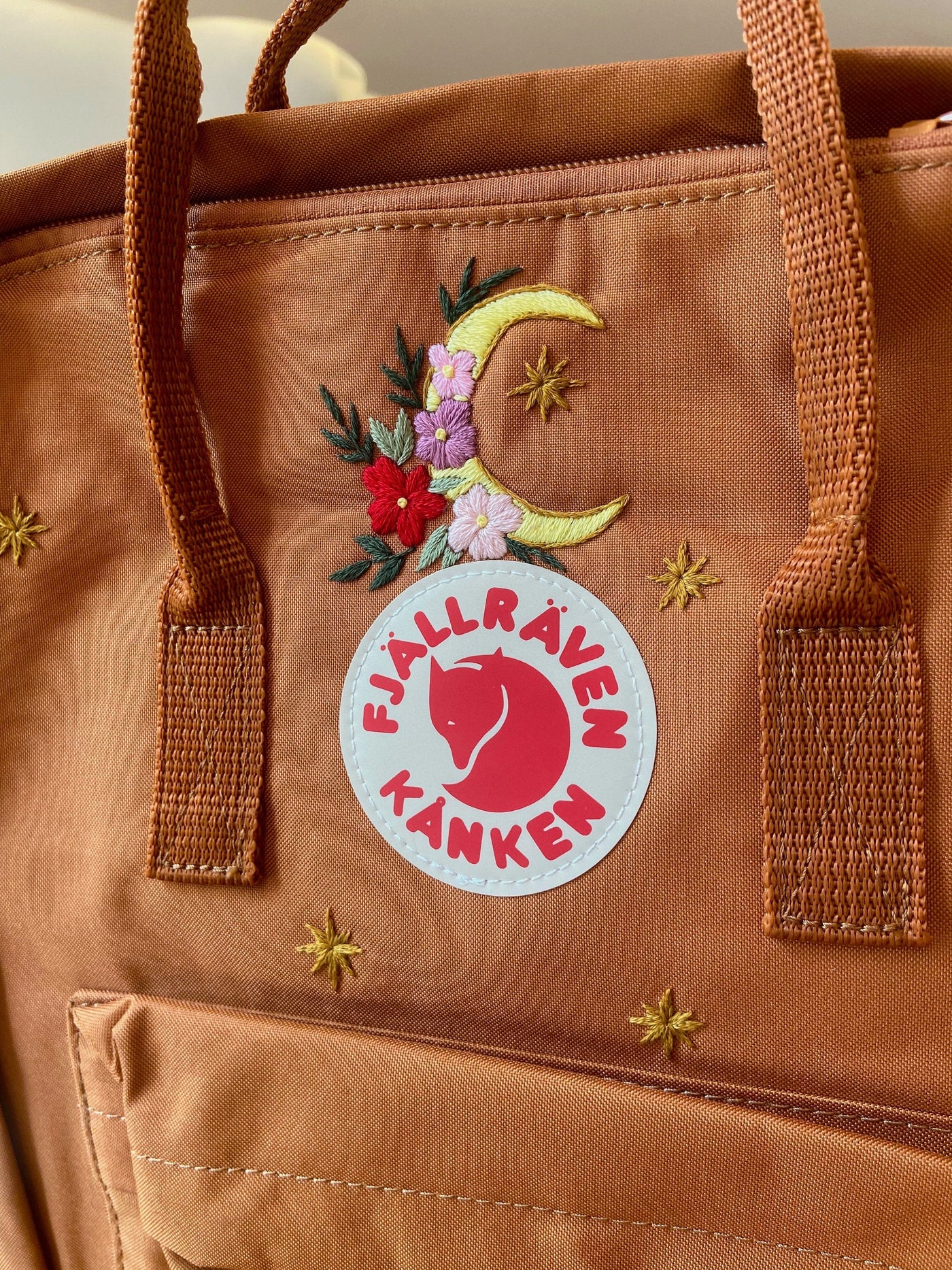 Kaken Backpack Moon Flower Embroidery
