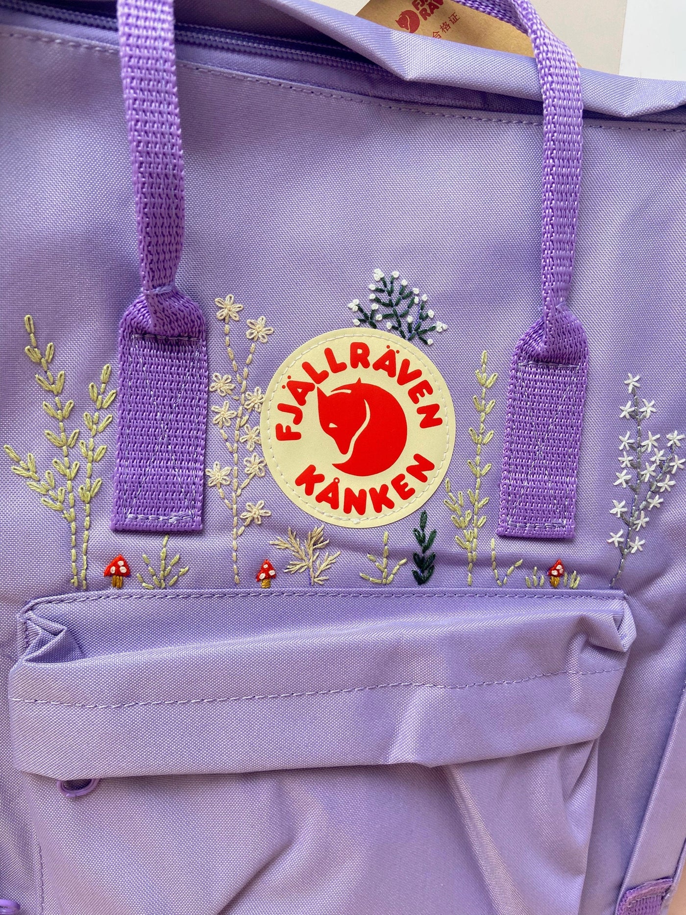 Kaken Backpack Flower Tree Embroidery