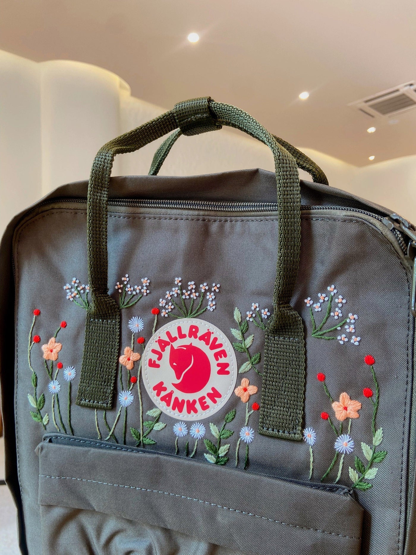 Kaken Backpack Flower Embroidery