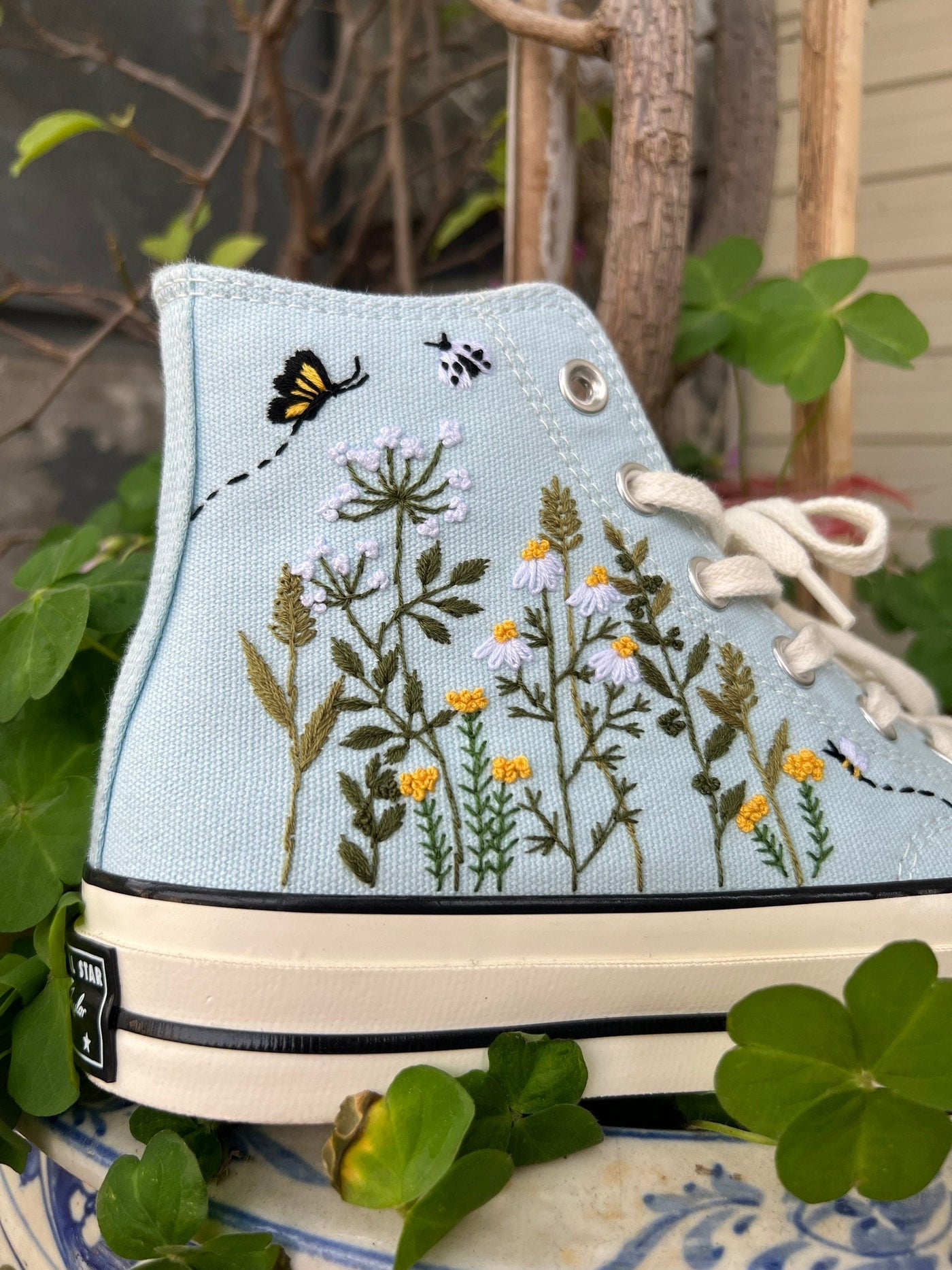 Converse Cute Butterfly Embroidery - ADA6