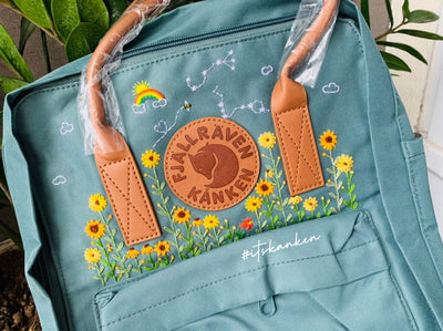 Kaken Backpack Sunflower Embroidery