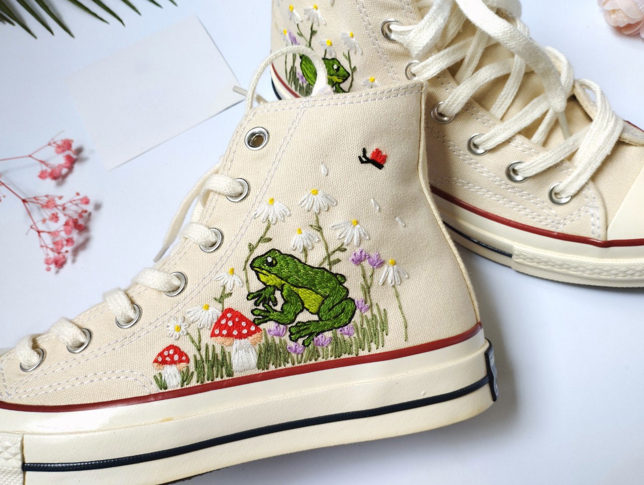 Converse Frog Embroidery - ADA10