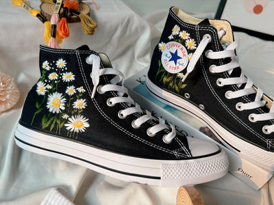 Converse Daisy Flower Embroidery - ADF43