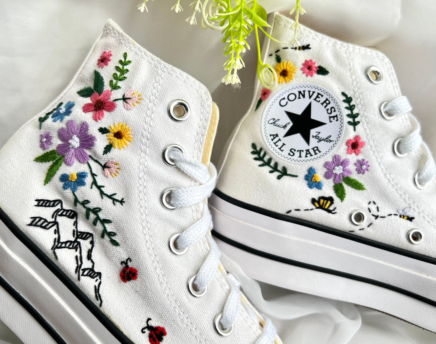 Converse Cute Butterfly Embroidery - ADA13