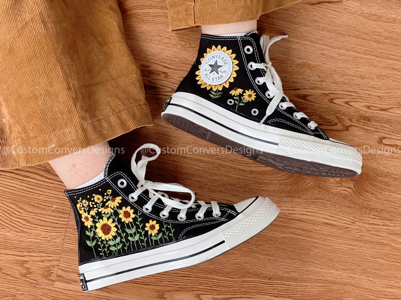 Converse Sunflower Embroidery - ADF6