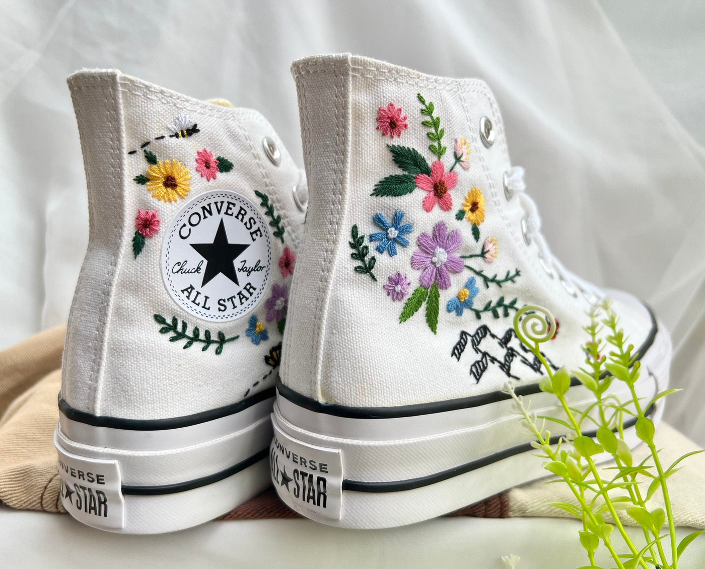 Converse Cute Butterfly Embroidery - ADA13