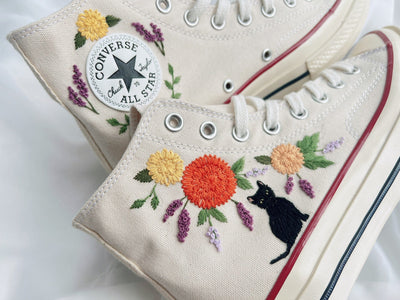 Converse Cute Cat Embroidery - ADA15
