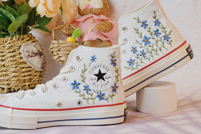 Converse Blue Flower Embroidery - ADF40