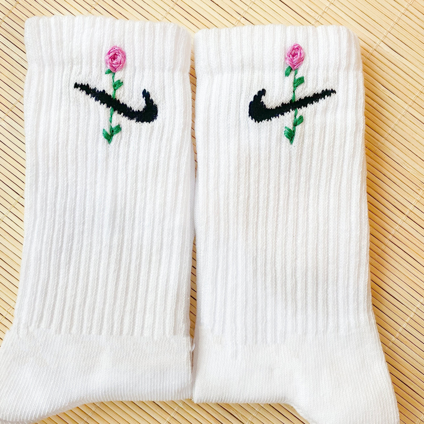 Embroidery Rose Flower Socks