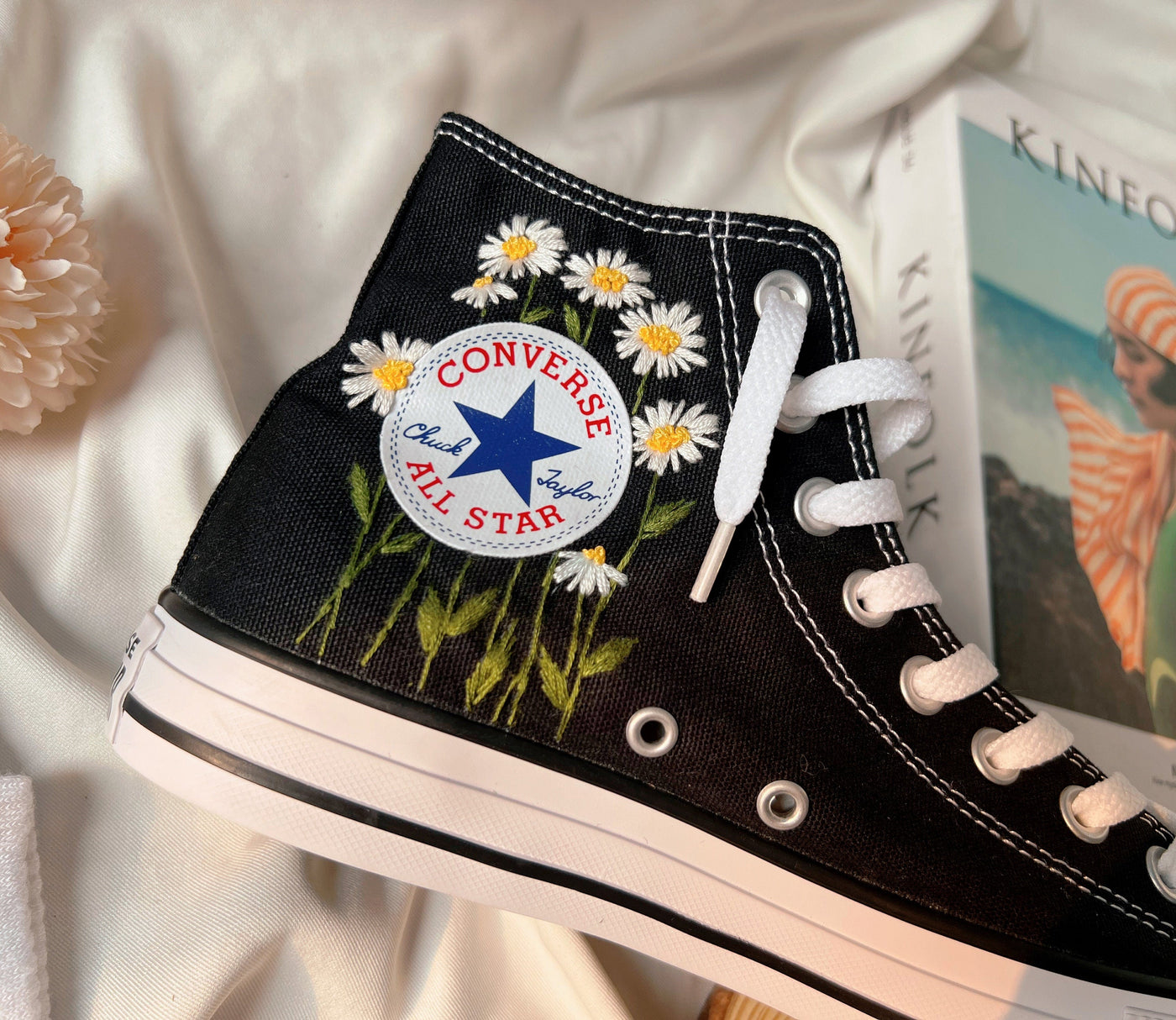 Converse Daisy Flower Embroidery - ADF43
